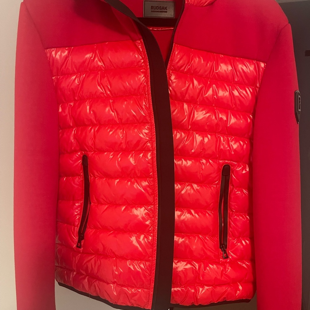RUDSAK Men's Vibrant Red Puffer Jacket